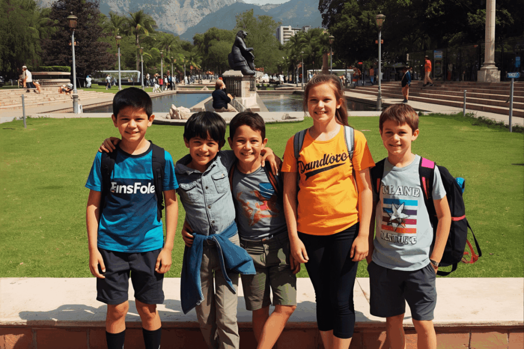 Santiago do Chile com crianças